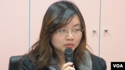 陆委会科长 陈怡真(美国之音 张永泰拍摄)