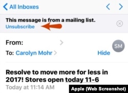 Unsubscribe iPhone