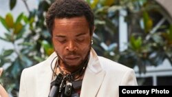 Julien Bissila, durant la 71e édition du Festival d'Avignon, France, le 7 juillet 2017.