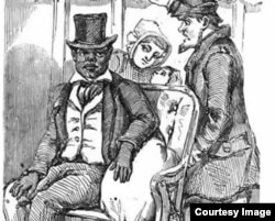 A print of Homer Plessy, plaintiff in the 1896 Supreme Court case that legalized the doctrine of "separate but equal." (image courtesy of the website "History in the Big Easy")