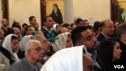 Egyptian-American Copts in celebrate Christmas at the St. Mark Orthodox Church in Fairfax, Virginia, on January 6, 2013. (Mohamed Elshinnawi)