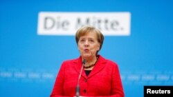 La Chancelière Angela Merkel.