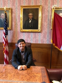 Hafiz ketika mengikuti IVLP di Amerika. (Foto: Courtesy/Hafiz)