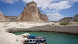가뭄으로 수위가 기록적으로 낮아진 미국 애리조나주 파월호. (자료사진)