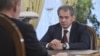 Newly-appointed Defense Minister Sergei Shoigu meets with Russian President Vladimir Putin at the Novo-Ogaryovo state residence outside Moscow, November 6, 2012. 