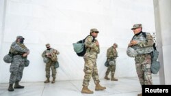 미국 수도 워싱턴DC에 배치된 주 방위군 (자료사진)