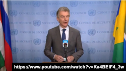 유엔 안보리 대북제재위원회 위원장을 맡고 있는 크리스토퍼 호이스겐 유엔주재 독일 대사.