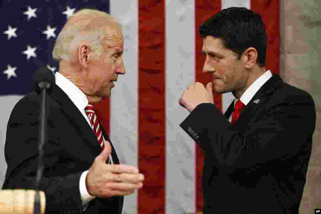 Vitse-prezident Jo Bayden va Vakillar Palatasi spikeri Pol Rayan