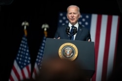 Presiden Joe Biden berbicara di Greenwood Cultural Center di Tulsa, Oklahoma, 1 Juni 2021. (Foto: AP)