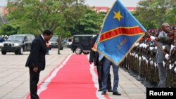 Le président de la RDC Joseph Kabila, lors de son discours à la nation, à Kinshasa, le 5 avril 2017.