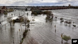 Davenport this spring, in an image that’s not at all unusual for this flood-prone town.