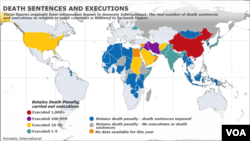 Amnesty International, death penalty map