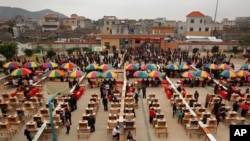 广东乌坎村2012年3月3日举行村委会选举时的情景。（资料照）