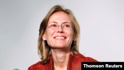 FILE - Ann Sarnoff, former BBC studio chief, has been named CEO at Warner Bros, June 24, 2019.