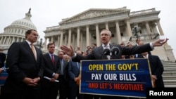 Senat sardori, demokratlar yetakchisi Garri Rid Kongress oldidan turib, respublikachilarni o'z vazifasini ado etishga, byudjet uchun ovoz berishga chaqirdi. Davlatni hech qanday shartlarsiz zarur mablag' bilan ta'minlash kerak, deydi u. 