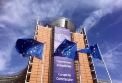 ទីស្នាក់ការកណ្តាលរបស់សភាសហភាពអឺរ៉ុប នៅទីក្រុងប៊្រុចសែល កាលពីថ្ងៃទី១០ ខែមេសា ឆ្នាំ២០១៩។