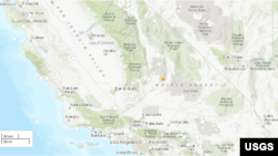 Earthquake in California 6.4 / July 4, 2019 Map