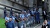 Police secure the entrance to the High Court in Durban South Africa, April 6, 2018. 
