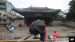 지난해 9월 태풍 링링이 한국을 강타한 모습. 