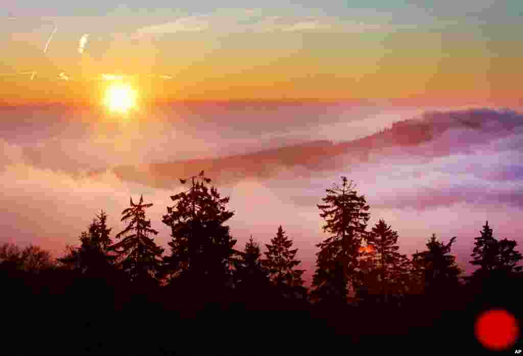 Women stand in front of a graffiti painted outside the premises of Sri Lanka&#39;s presidential palace, in Colombo, a day after it was overrun by anti-government protesters.