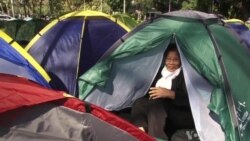 Anti-government Protesters Camp in Downtown Bangkok
