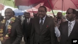 Deputy Prime Minister Hailemariam Desalegn, middle, in Addis Ababa, Ethiopia, during an official function (file photo)