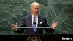 Predsjednik Joe Biden govori na 76. zasjedanju Generalne skupštine UN u New Yorku, 21. septembra 2021.