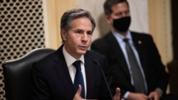 安东尼·布林肯(Antony Blinken)2021年1月19日出席参议院外委会确认听证会，就他被提名为美国国务卿的人事提名接受议员提问。