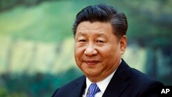 Chinese President Xi Jinping meets Britain's Prince Andrew at the Great Hall of the People in Beijing, May 29, 2018.