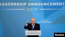 ბორის ჯონსონი კონსერვატიული პარტიის ახალ ლიდერად გამოცხადების შემდეგ