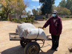 Aleck Mugopa says, July 30, 2020, since the beginning of the lockdown, there are times when the family has gone without a decent meal. (Columbus Mavhunga/VOA)