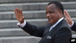 Le président Denis Sassou Nguesso, Beijing, Chine, 5 juillet 2016.