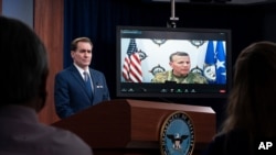 گفت‌وگوی ژنرال ولترز با ارتباط ویدئویی با خبرنگاران، روز پنجشنبه در پنتاگون