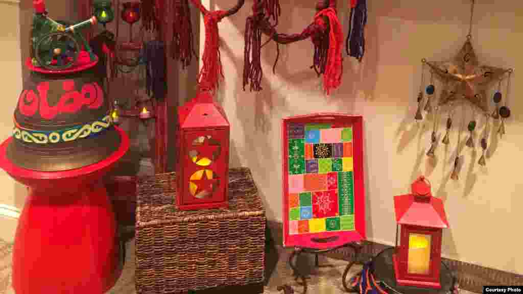 Red, yellow and green are common colors for Ramadan decorations in Inas El Ayouby's home (I. El Ayouby)