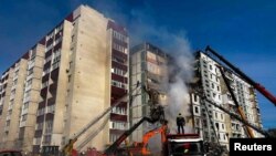 Aftermath of a Russian missile attack in the town of Uman