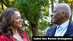 Isabel dos Santos et son père José Eduardo dos Santos (photo publiée par la fille de l'ancien président angolais sur son compte Instagram le 31 décembre 2019)