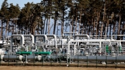 资料照片：北溪一号天然气管道的设备。（2022年3月8日）