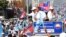 FILE: Opposition party Cambodia National Rescue Party (CNRP) President Kem Sokha greets his supporters from a truck as he leads a rally during the last day of campaigning ahead of communal elections in Phnom Penh, Cambodia, Friday, June 2, 2017. 