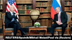 Switzerland, Geneva, Russian President Vladimir Putin and U.S. President Joe Biden attend a meeting at Villa La Grange