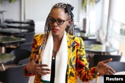 Daughtie Ogutu who lives with HIV and takes part in the Dolutegravir pill trial used in the treatment of HIV talks to Reuters during an interview in Nairobi, Kenya, June 27, 2017.