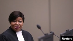FILE - Public Prosecutor Fatou Bensouda attends a trial at the International Criminal Court in the Hague, the Netherlands, July 8, 2019.