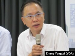 台湾智库咨询委员董立文（美国之音张永泰拍摄）