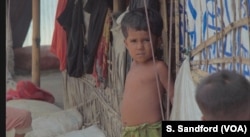 A young Rohingya boy at Kutupalong refugee camp in Cox's Bazaar, Bangladesh.
