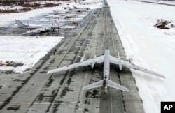 资料照片：俄罗斯图-95战略轰炸机。