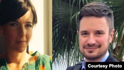 Les experts de l'ONU Zaida Catalan et Michael Sharp, disparus dans le Kasaï le 12 mars 2017 et retrouvé mort le 27 mars.