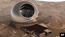 ARSIP – Ilustrasi yang dibuat pada tahun 2011 ini menggambarkan Teleskop dengan Diameter Tigapuluh Meter (foto: AP Photo/Thirty Meter Telescope, Arsip)
