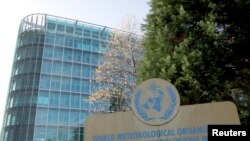 L'immeuble de l'Organisation Mondiale de la meteorologie à Genève, en 2009.