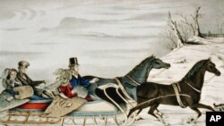 Nathaniel Currier and James Ives’ 19th-century lithographs of snow-crusted fields, frosty farmhouse windows, and families bundled on one-horse sleighs still adorn our holiday cards.