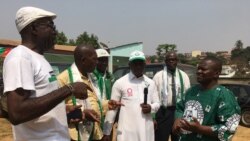 L’équipe de campagne du SDF dans le département du Mfoundi, le 1er février 2020. (VOA/Emmanuel Jules Ntap)