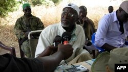 Le leader rebelle Salif Sadio donne une interview, le 23 janvier 2018.